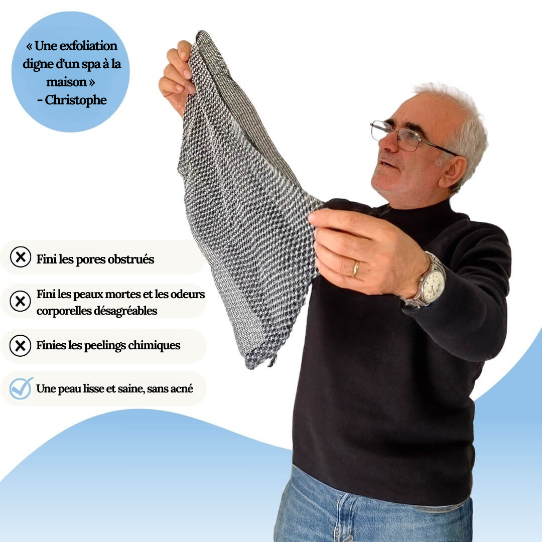 Serviette de douche exfoliante Cloom™